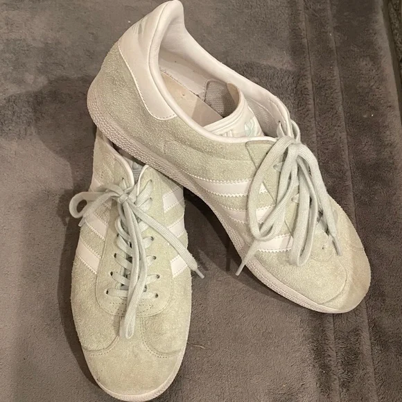 adidas gazelle silver green womens Women's adidas Gazelle Bold Clear Mint/Lucid Blue/Gold Metallic / 7 main image 1